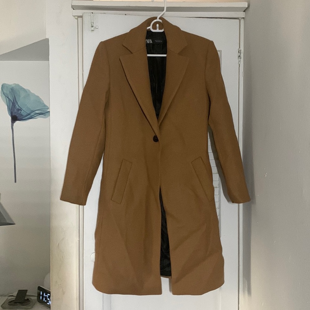 Zara Single Breasted Wool Coat